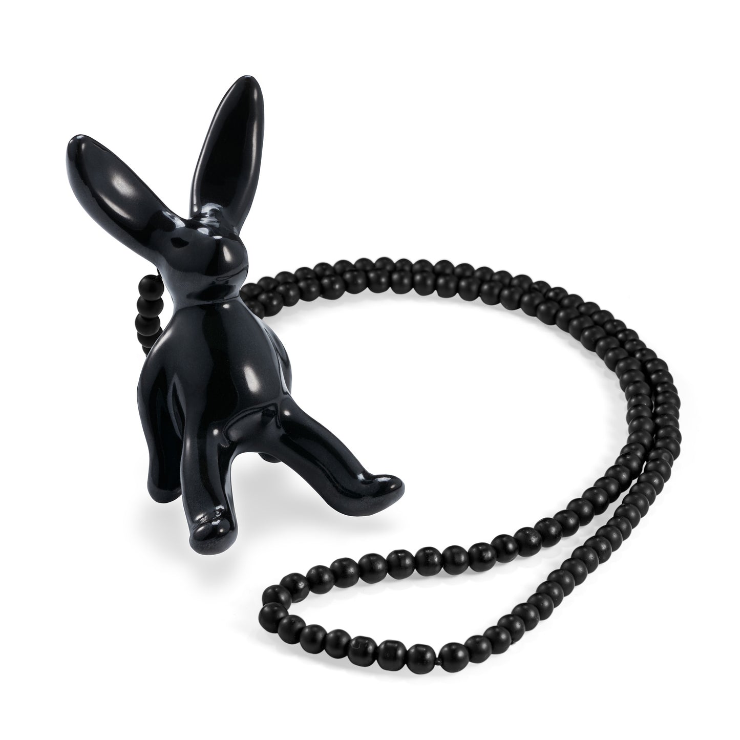 Brave Rabbit Necklace Black