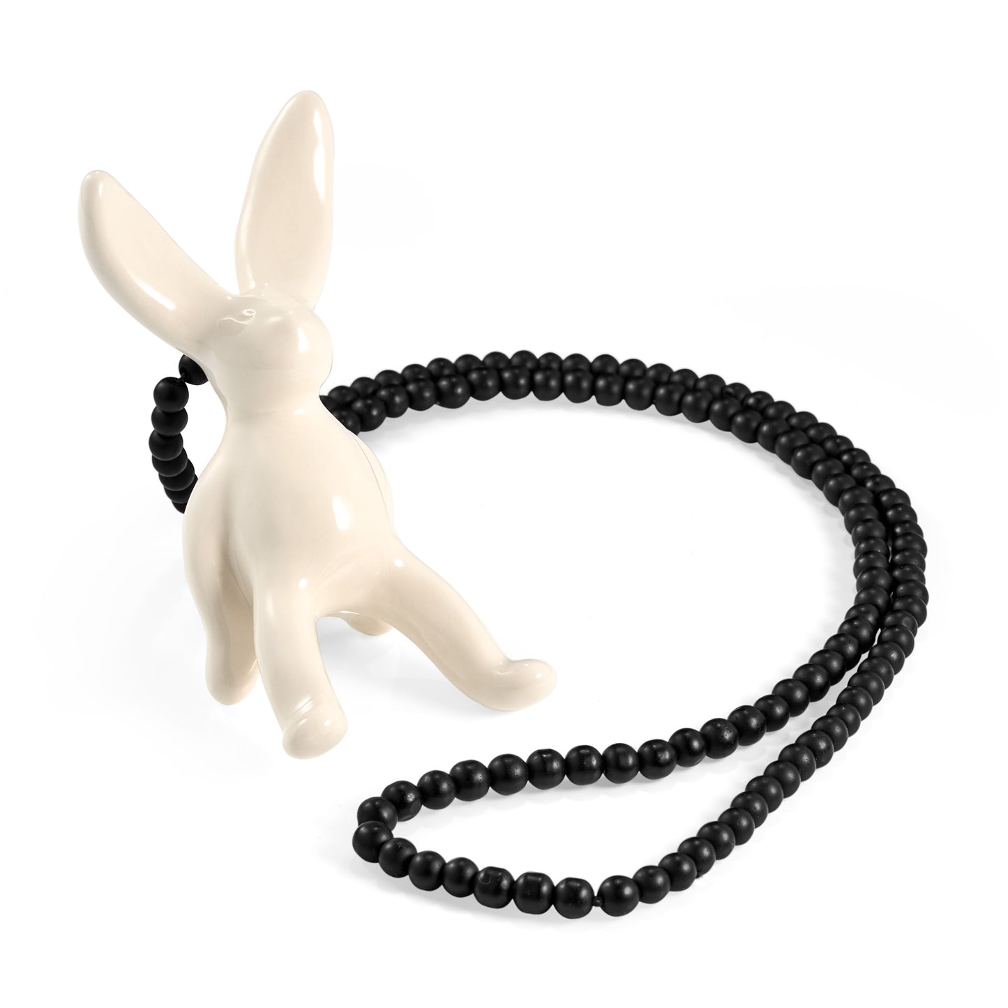 Brave Rabbit Necklace White